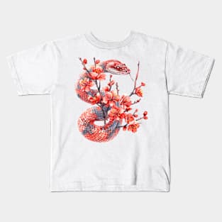 Serpentine Blossoms Kids T-Shirt